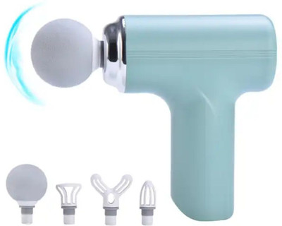 SOBO High Performance Massager Gun For Pain Relief With Lithium Ion Battery, 4 Massager Head, 6 Speed Setting, Percussion Full Body Massage Machine Gun Massager(Green)