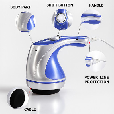 Feeeltript Electric Rechargeable Head&Scalp Massagerwith 5-Speed Modes,Handheld & Portable MM28 Relax Tone Powerful Massager Massager(White)