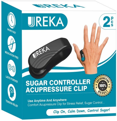 Ureka Sugar Control Li4 Acupressure Point Clip Headache Migraine &Tension Relief Light Acupressure Relaxation Stress Alleviation Pressure Point Clip, (Pack Of 2) Massager(Multicolor)