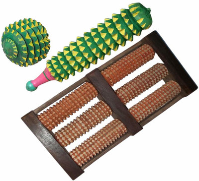 YKID Massager-237 Combo set Wooden massager for foot Massager(Multicolor)