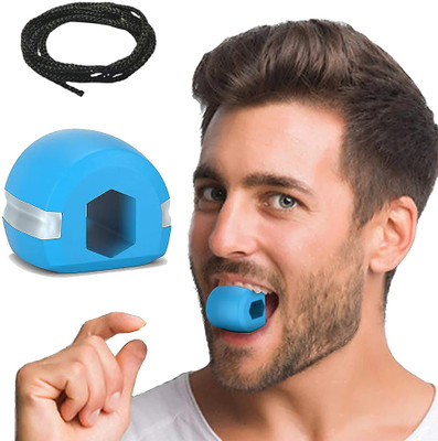 Smartonline Blue Jaw Exerciser Used To Gain Sharp And Chiselled Jawline Easily And Fast . Massager(Blue)