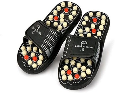 Shakuntla Therapy Paduka Slippers Acupressure Therapeutic Acupoint Acupuncture Medical Therapy /Yoga Accu Paduka Massager(Black Size-8)