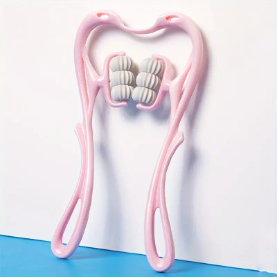 Shopeleven Neck and Muscle Relief, Bi-directional Control, Plastic Fatigue Relief Massager Full Body - Cervical Pain Relief, Adjustable Height, Washable Design-Head Clamp Massager(Pink)