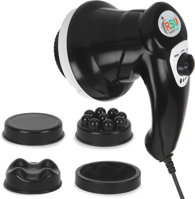 rsc healthcare Rsc01 Full Body Pains Relief Handheld Electric Massager Machine for Relaxation with 3 Massage Heads Vibration Massager(Black)