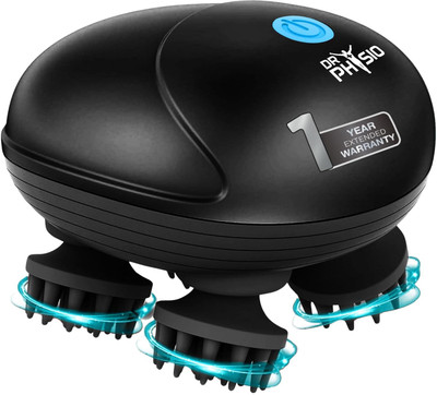 DR PHYSIO USA 1036 Rechargeable Electric Handheld Scalp & Head Massager for Pain Relief Relaxation Head Kneading Massage Machine Hair Massager(Black)