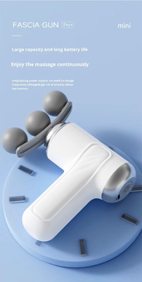 SOBO 3 Head Powerful Gun Massager for Pain Relief, 9 Massage Heads, 6 Speed Setting, 3 Times More Powerful, Percussion Full Body Massager, Massage Machine Gun Massager(White)