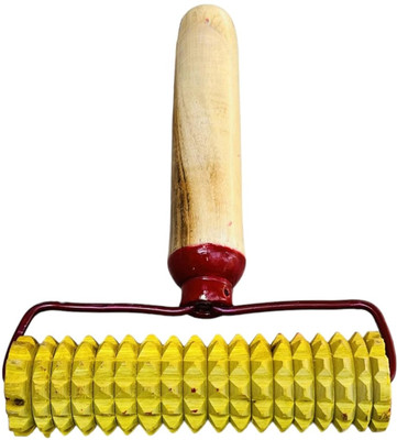Ronofic Acupressure Roll Handle - I Wooden Sciatica pain, pain removal - massager- handle roller all body useful Massager(muticolour)