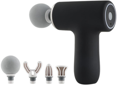 SOBO Handheld Massager Gun For Deep Tissue Pain Relief With Powerful Battery With 4 Massager Head, 6 Speed Setting, Percussion Full Body Massage Machine Gun Massager(Black)