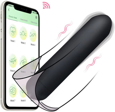 VISHMART App Controlled Bullet Vibrators App Control G-spot Vibrator Neck, Back, Pain Relief And Muscle Tissue Relaxation With vibration Massage Massager(Black)