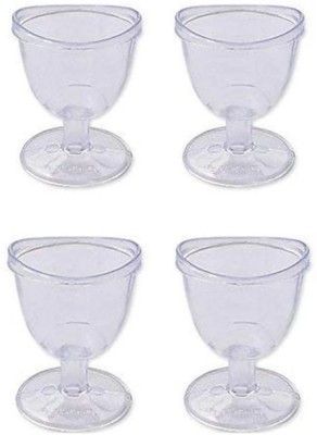 ALS enterprises Pack of 4 Plastic Non Toxic Transparent Eye Wash Cup (Set of 4) (White, Cup) Massager(Multicolor)