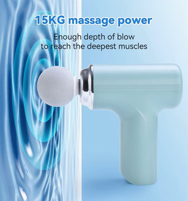 SOBO Mini Massager Gun For Deep Tissue Pain Relief With Lithium Ion Battery, 4 Massager Head, 6 Speed Setting, Percussion Full Body Massage Machine Gun Massager(Green)
