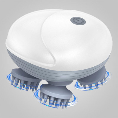 TechTide B Scalp Massager Rechargeable Electric Head Kneading Massager 3 Speed Modes OSK-701 Massager(White)
