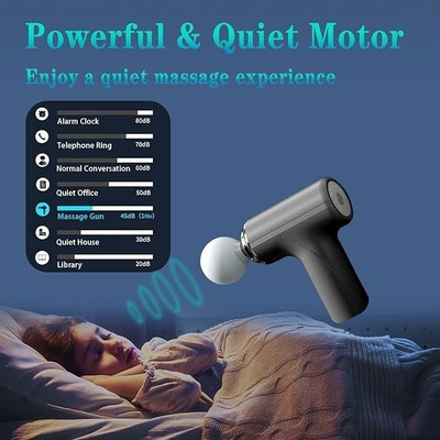 SOBO Exclusive Massager Gun For Deep Tissue Pain Relief With Powerful Battery With 4 Massager Head, 6 Speed Setting, Percussion Full Body Massage Machine Gun Massager(Black)