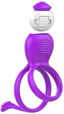 VOREX Men's Extremely Stretchable Ryvoa Vibration Ring Reusable Battery Operated Waterproof Massager(Purple)