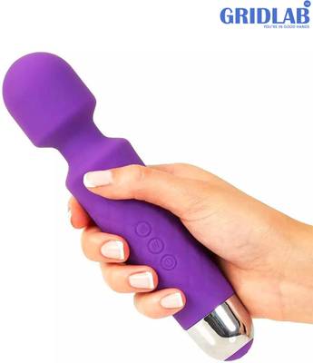 Gridlab Powerful Quality Mini Wand Massager Quiet Waterproof Electric Massage for Women Rechargeable for Women and Men Handheld Waterproof Vibrate Wand Massager Massager