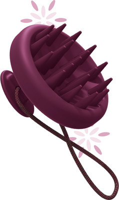 caresmith CS320 Caresmith Bloom Scalp Massager | All Silicone Body with Super Soft Bristles Massager(Maroon)