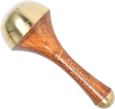 AYUSHORA AY-KW-BS-NS Double Side Kansa Wand Face Massager and For Glowing Skin (Small) Massager(Gold)