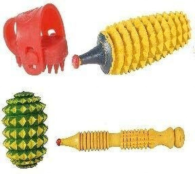 Ronofic Acupressure Massager Tools Combo Kit With Wooden Karela + Wooden Ball + Wooden Jimmy + Thumb Pad Acupressure Tool Kit Massager(Multicolor)