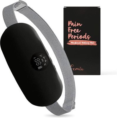 Femix Menstrual Cramps & Pain Relief | Heated & Adjustable, Travel Friendly Period Massager(Black)