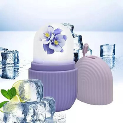 Elecsera 122 Ice Roller For Face | Eye Reusable Face Rollers Facial Roller Massager(Purple)