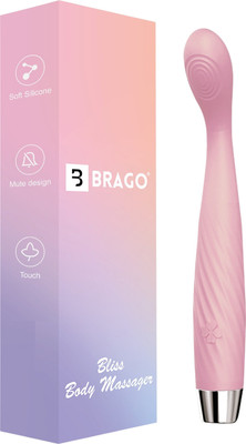 Brago Bliss Groove Body Massager Personal Massager for Women | Flexible Neck, 10 Modes, Heating, Waterproof Massager(Pink)