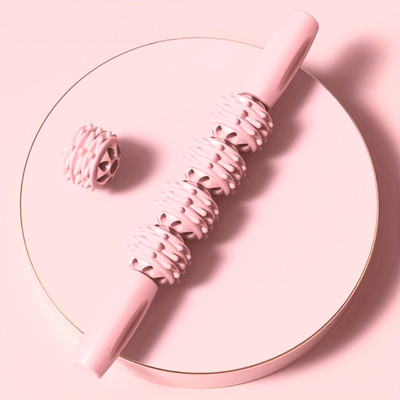 GJSHOP Deep Tissue Muscle Roller Stick for Full Body Massage and Relaxation Handheld Massage Roller Stick for Legs, Arms, Back & Muscle Relaxation Massager(Pink)