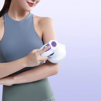 SOBO Premium Full Body Manipol Massager for Deep Tissue Pain Relief With 3 Head Attachment Electric Manipol Massager(White, Purple)