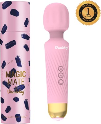 Vandelay CQRM1000 Personal Body Massager for Women & Men | Electric & Wateroof Wand Massage Machine for Female | 2+ Hrs Battery | Memory Edition Massager(Pink)