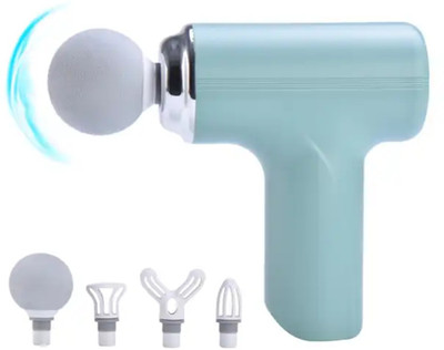 SOBO Exclusive Massager Gun For Deep Tissue Pain Relief With Lithium Ion Battery, 4 Massager Head, 6 Speed Setting, Percussion Full Body Massage Machine Gun Massager(Green)