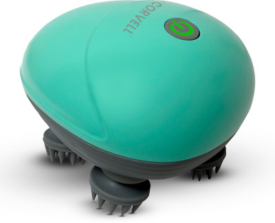 Corvell Electric Scalp Massager for Hair Growth | 96 Silicone Nodes with Detachable Head ,3 Speed Modes |Rechargeable Head Massager for Scalp, Hair Growth, Stress Relief Massager(Green)