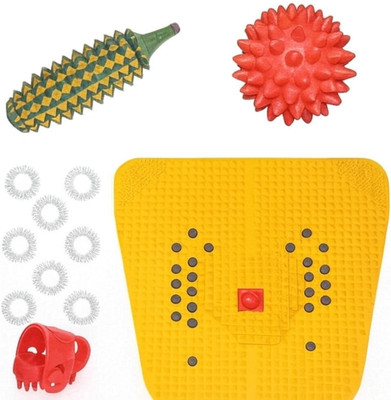 Ronofic Acupressure Bio-Magnetic Foot Mat for Stress and Pain relief With Acupressure Tools Combo Kit Massager Massager(Multicolor)