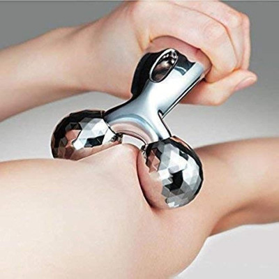 Vinban 3D Massager Roller 360 Rotate Silver Thin Face Full Body Shape 3D Massager Roller 360 Rotate Silver Thin Face Full Body Shape Massager(Multicolor)
