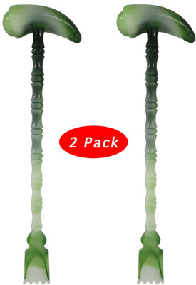 BROLAVIYA Hammer Horn Shape Manually Massage Stick, Knock Base Massager with Back Scratcher for Troublesome Itchy Spots and Relief Massager Massager(Green type)