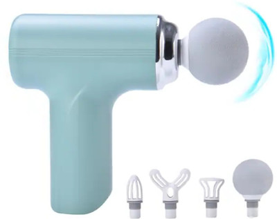 SOBO Premium Massager Gun For Deep Tissue Pain Relief With Lithium Ion Battery, 4 Massager Head, 6 Speed Setting, Percussion Full Body Massage Machine Gun Massager(Green)