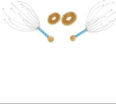 ALS enterprises ALS KIT Hand Held Scalp Head Massager AND 2 RING SET Massager(Multicolor)
