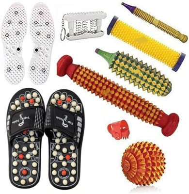 MARCRAZY ool Kit Combo with acupressure Paduka spring slipper & Therapy Tools Combo Kit Massager(Multicolor)