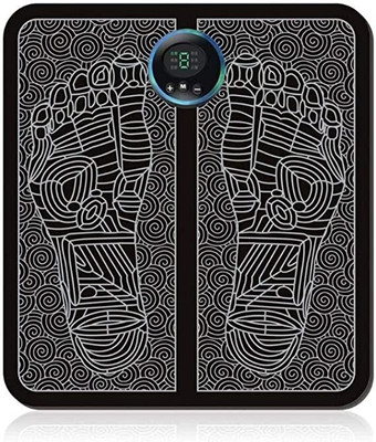 TOPHAVEN Microcurrent Cervical Spine Relax Feet with 8 Mode & 19 Level | Pain Relief Foot Microcurrent Cervical Spine Relax Feet with 8 Mode & 19 Level | Pain Relief Foot Massager(Black)