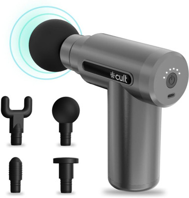 Cult Impact Deep tissue massage gun, 3000mAh battery 6-speed intensity, Silicone round head, Full body gun Massager(Grey)