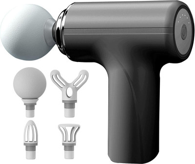 SOBO Powerful Massager Gun For Deep Tissue Pain Relief With Powerful Battery With 4 Massager Head, 6 Speed Setting, Percussion Full Body Massage Machine Gun Massager(Black)