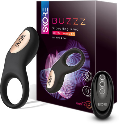 SKORE Buzzz with Remote Control |8 Vibration Mode |Unisex Personal Vibrator Massager(Black)