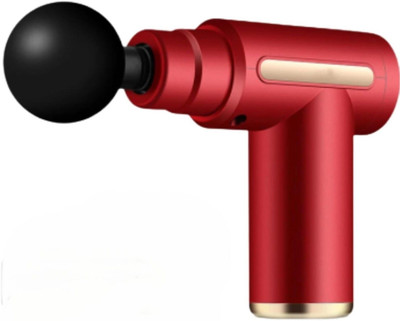 SOBO Prime Massager Gun For Deep Tissue Pain Relief With Powerful Battery With 4 Massager Heads, 6 Speed Setting, Percussion Electric Massage Machine Gun Massager(Red)