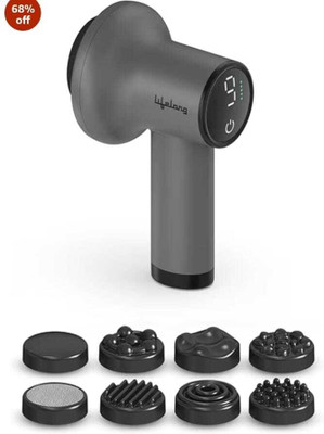 WTP Wireless Manipol Hand Massager|Percussion Massage|Handheld Therapy with Variable Intensity to Relieve Pain Massager(Grey)