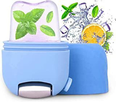 Om Enterprise Ice Roller 2 in 1 Ice Face Roller 2 in 1 Massager(Blue)