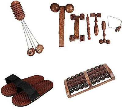 YKID massger0014 Acupressure Tools Combo Kit With Mobile Stand Massager(Brown)