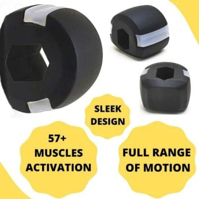 BiiU Jawline Exerciser - 1 Jawline Exerciser Tool workout Double Chin Jawline Shaper Slim & Tone Face Neck Massager(Black - 3)