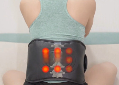 INVIGO Lower Back Massager Belt With Hot Pressure, Heating and Vibration Function Massager(Black)
