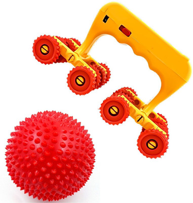 KTHC 16 acupressure wheel Roller with vibration and manual mode and acupressure Hand Ball for pain relief, blood circulation and relaxation. Massager(combo pack of 2)