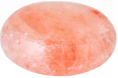 AuM Himalayan Rock Salt Round Massage Stone Bar Himalayan crystal salt stones for Wellness Natural Healing and relaxation Massager(Peach)