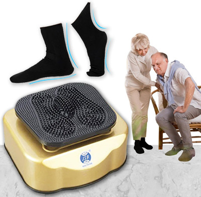 JSB Diabetic Neuropathy Machine Combo : Blood Circulation Machine with Diabetic Socks Massager(Golden, Black)