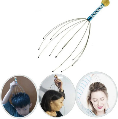 Emilie HL-H_MSG-P01 Head Massager Manual Scalp Massage Bokoma Pain relief Therapy(Multicolor)Pack 01 Massager(Multicolor)